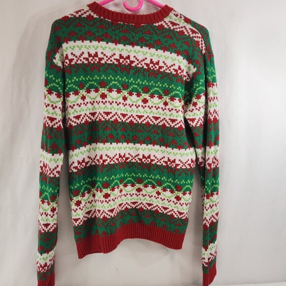 33 Degrees Dinosaur Christmas Sweater Size S T-Rex Hat Scarf Ugly Xmas Party - Picture 7 of 11